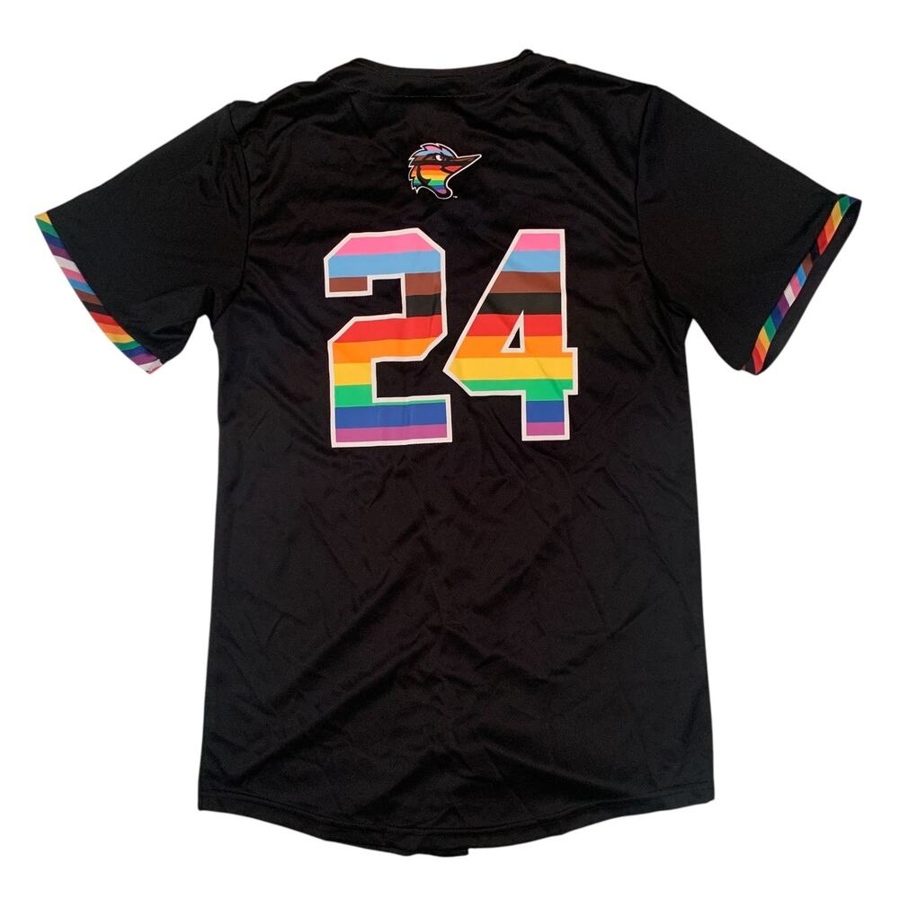 Success Brand Adult Men's Size M MiLB Fayetteville Woodpeckers #24 Mesh Jersey - Picture 5 of 14
